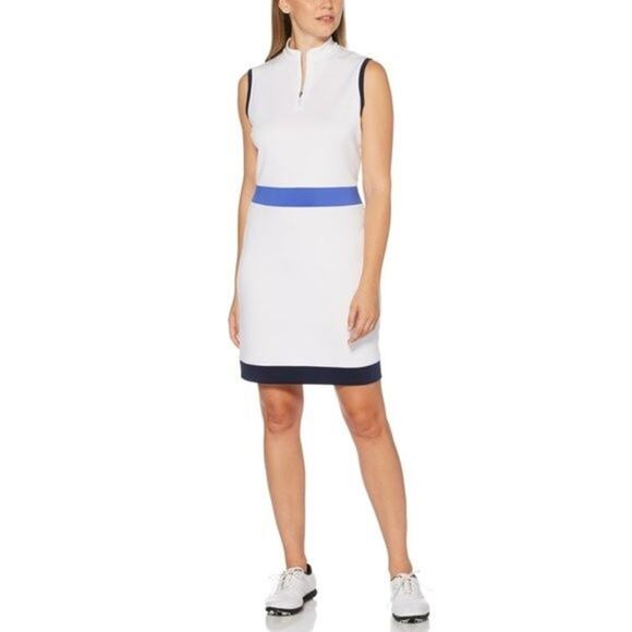 $10 Sale  NWT PGA Tour White Color Block Dress - Picture 1 of 5